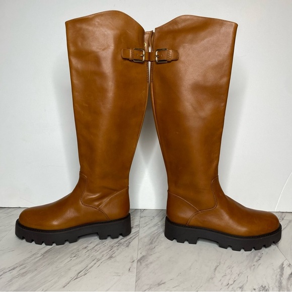 Franco Sarto Balin Chunky Sole Brown Leather Tall Boot 6M - Picture 8 of 16